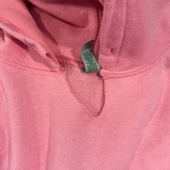 Oversized Pink Cut Hoodie - Picture 4 of 4